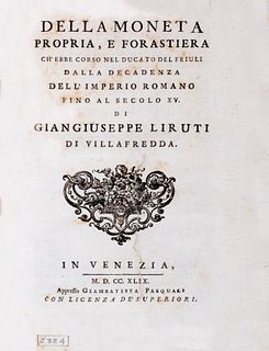 Costantini, Girolamo - Coins in a practical and moral sense. Coins in a practical and moral sense. Reasoning divided into seven chapters, dedicated to
