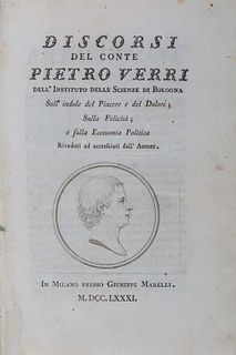 Verri, Pietro - Speeches