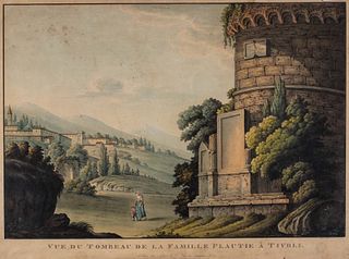 Hauer, Johann Thomas - Vue du tombeau de la famille Plautie à Tivoli