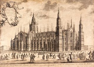 Le Poer, Gaetano - View and Perspective of the Milan Cathedral - Vue and Perspective of the Dome de Milan