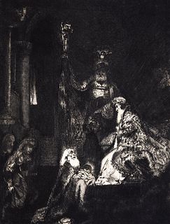 Rembrandt Harmensz, van Rijn - Presentation in the Temple in the black manner