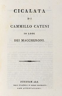 Canovai, Ottavio - Cateni, Camillo - Cicalate of Florentine authors of our times