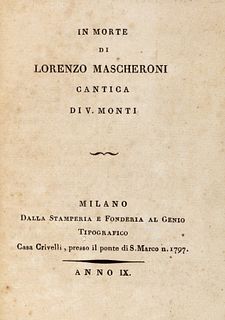 Monti, Vincenzo - In the death of Lorenzo Mascheroni