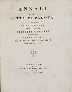 Padova - Gennari, Giuseppe - Annals of the city of Padua