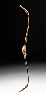 19th C. Persian Handcarved Wood Recurve Bow