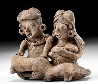 Michoacan Terracotta Couple w/ Expressive Faces