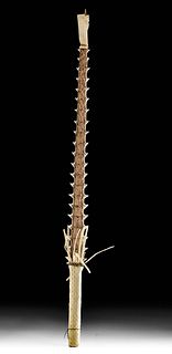 Early 20th C. Gilbert Islands Wood & Shark Tooth Sword
