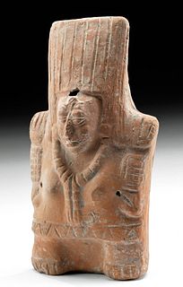 Maya Jaina Pottery Female Rattle Figure