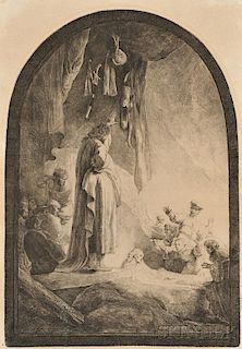 Rembrandt van Rijn (Dutch, 1606-1669)      The Raising of Lazarus:  The Larger Plate