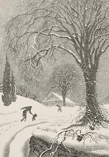 Ellison Hoover (American, 1888-1955)      Returning Home - Winter