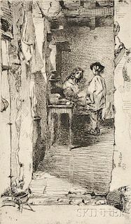 James Abbott McNeill Whistler (American, 1834-1903)      The Rag Gatherers'