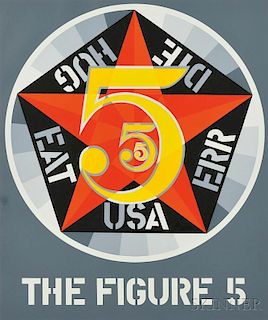 Robert Indiana (American, b. 1928)      The Figure Five