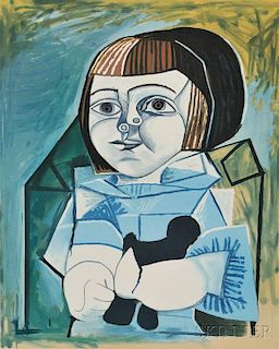 After Pablo Picasso (Spanish, 1881-1973)      Paloma en bleu