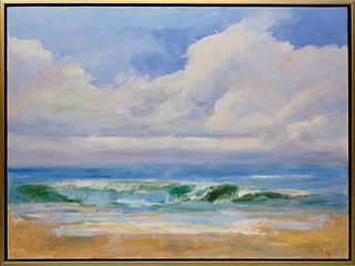 Elle Foley Oil on Canvas "Surf's Up"