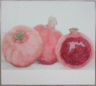 Virginia Greenleaf Acrylic on Canvas "Persimmon", 1982