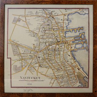 Henry Walling 1858 Reproduction Nantucket Street Map