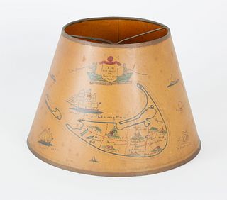Vintage Hand Painted Nantucket Lamp Shade