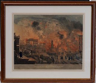 View of the Great Fire, New York