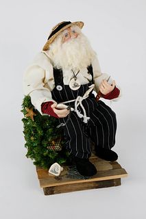 Vintage Bethany Lowe Handmade Santa Claus Christmas Figure, "The Scrimshander"