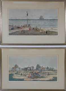 Pair of Robert R. Newell Limited Edition Chromolithographs