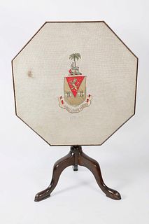 English Mahogany Octagonal Tilt Top Tea Table, 19th Century