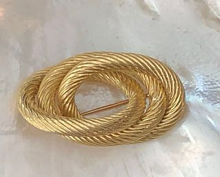 Tiffany & Co. 18k Yellow Gold Twisted Rope Brooch