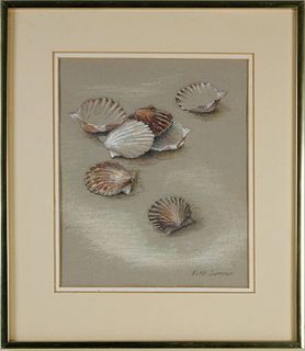 Ruth Sumner Pastel on Paper "Scallop Shells"