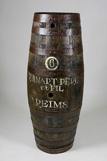 19th Century Oak and Iron Wine Cask