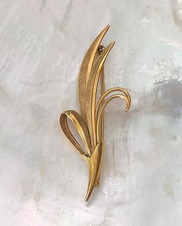 Tiffany & Co. 14k Gold Leaf Brooch