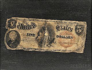 Nicholas Alden Brooks (American, 1840-1904)      Five Dollar Bill