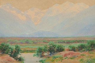 Charles Partridge Adams (American, 1858-1942)      Misty Afternoon, Moraine Park, Estes Park