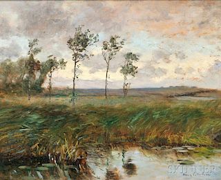 Frank Crawford (Francis) Penfold (American, 1849-1921)      Marsh Landscape