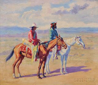 Henry C. Balink (American, 1882-1963)      Indians on Horseback