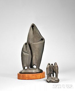 Allan Houser (American, 1914-1994)      Two Sculptures: Peaceful Serenity