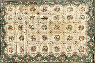 Wool Crewel Stitch Carpet