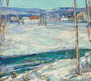 Reynolds L. Selfridge (American, 1898-1974)      Edge of Village Winter