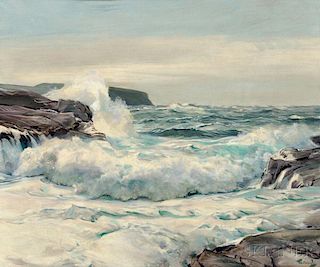 Frederick Judd Waugh (American, 1861-1940)      Surf at High Noon