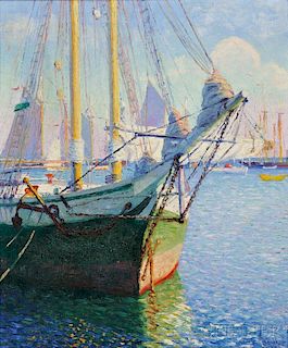 Gerrit Albertus Beneker (American, 1882-1934)      Riding the Tide, Provincetown