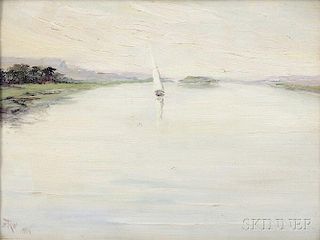 Elizabeth Wentworth Roberts (American, 1871-1927)      Sailing Along the Nile