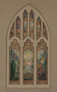 Ecclesiastical Department, Studio of Louis Comfort Tiffany (American, 1848-1933), The Epiphany (Adoration of the Magi), Suggestion for