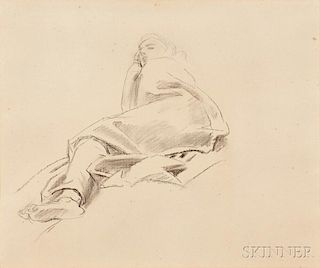 John Singer Sargent (American, 1856-1925)      Reclining Figure