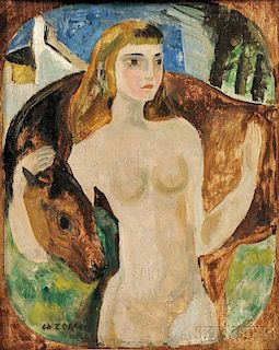 Marguerite Thompson Zorach (American, 1887-1968)      Girl and Pony