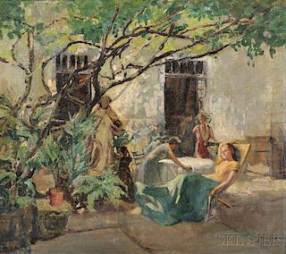 Jane Freeman (American, 1871-1963)      Patio in Southern France