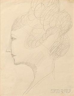 Elie Nadelman (American, 1885-1946)      Profile Head of a Woman