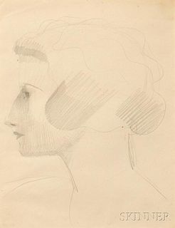 Elie Nadelman (American, 1885-1946)      Woman's Head in Profile