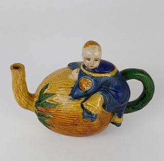 19th C. Chinese Glazed Earthenware Teapot
