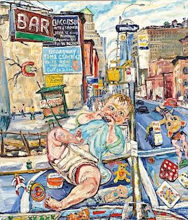 Phillip Sherrod (American, b. 1935)      Bar Baby and Sixth Avenue