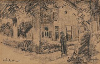 Max Liebermann (German, 1847-1935)      Figure on a Path
