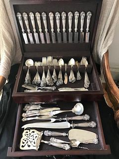 Georgian Towle Sterling Flatwear 12 place 16 Serving pieces 148 pieces