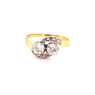 1920Õ 18K & Platinum Diamond Ring